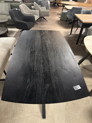 Eetkamertafel Mango deens ovaal 160cm, zwart